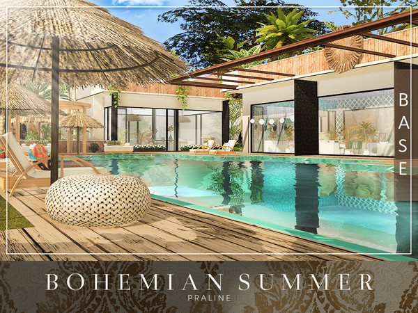 Sims 4 Bohemian Summer house by Pralinesims at TSR