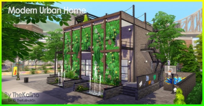 Sims 4 Modern Urban Home at Kalino