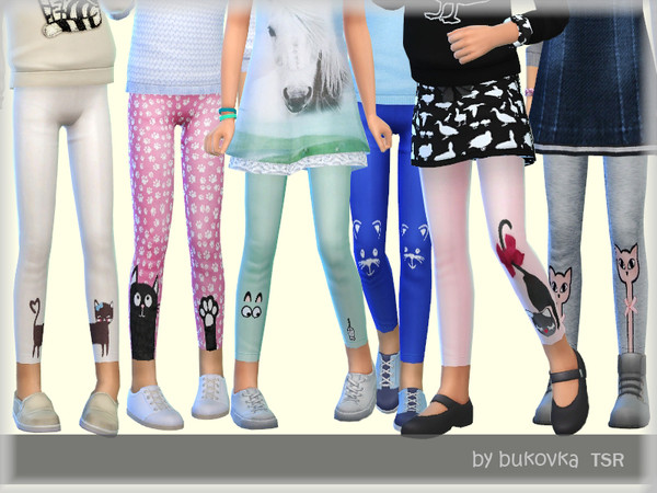 Sims 4 Cat Leggings by bukovka at TSR