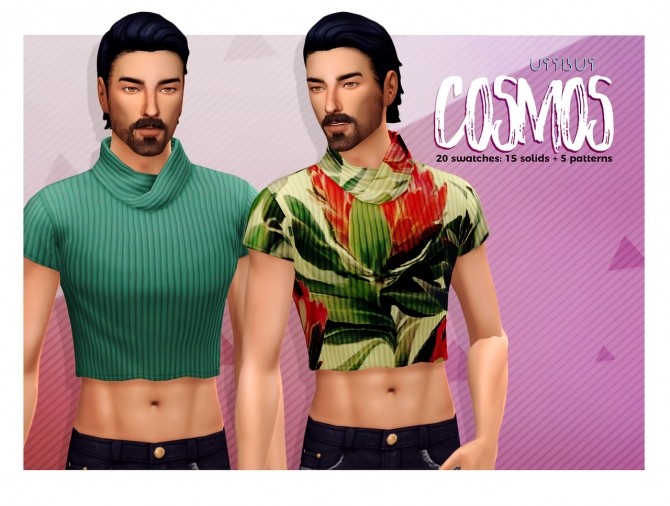 Sims 4 COSMOS cowled crop top at Viiavi