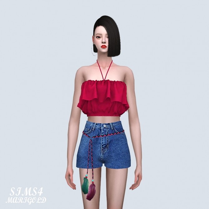 Sims 4 Crop Top With Strap (P) at Marigold
