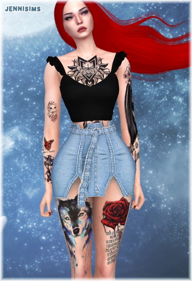 Sims 4 Gypsy Girl Tattoo Collection at Jenni Sims