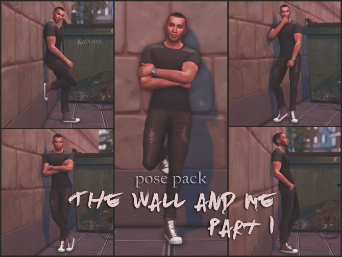Sims 4 The Wall and Me Pose Pack 1 at Katverse