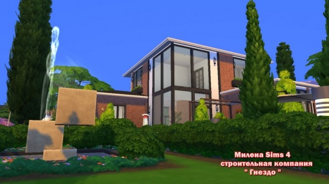 Sims 4 Square Modern House at Sims by Mulena