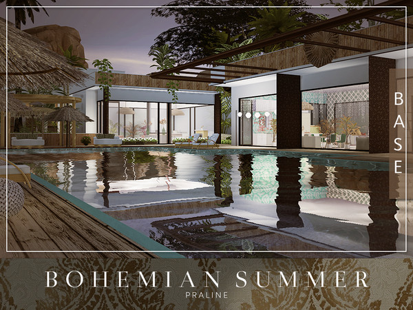 Sims 4 Bohemian Summer house by Pralinesims at TSR