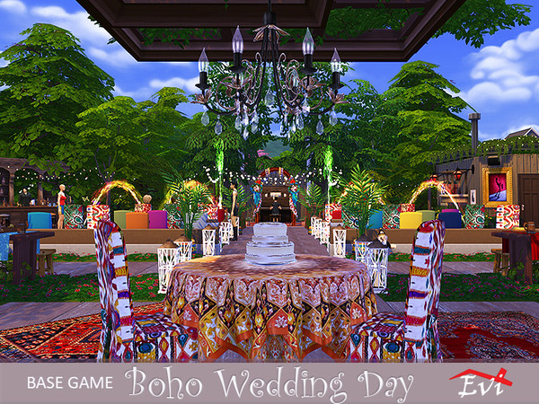 Sims 4 Boho wedding venue by evi at TSR