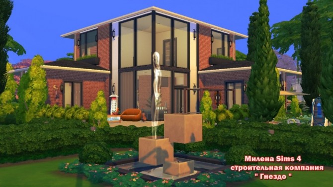 Sims 4 Square Modern House at Sims by Mulena