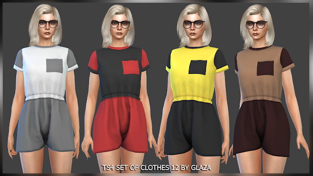 Sims 4 Set of clothes 12 (P) at All by Glaza