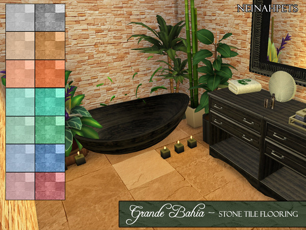 Sims 4 Grande Bahia Stone Tile Flooring by neinahpets at TSR