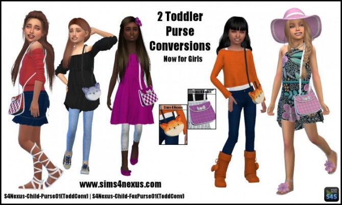 Sims 4 Toddler Purse Conversions by SamanthaGump at Sims 4 Nexus