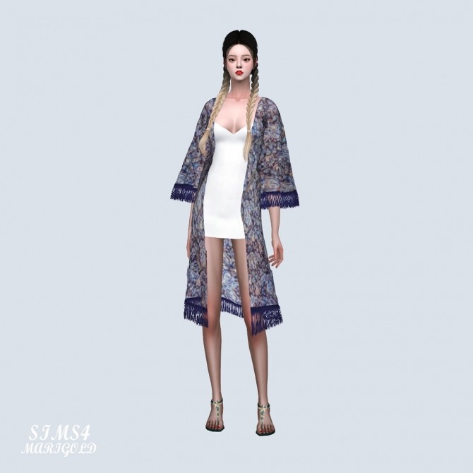 Sims 4 Long Robe With Mini Dress (P) at Marigold