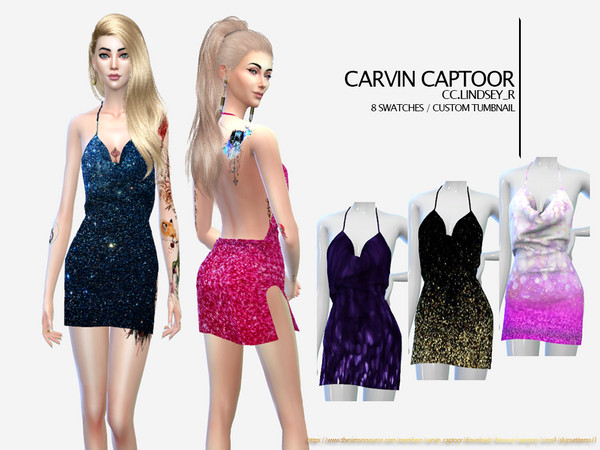 Sims 4 Lindsey dress by carvin captoor at TSR