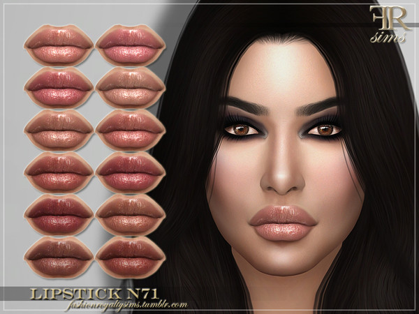 Sims 4 FRS Lipstick N71 by FashionRoyaltySims at TSR
