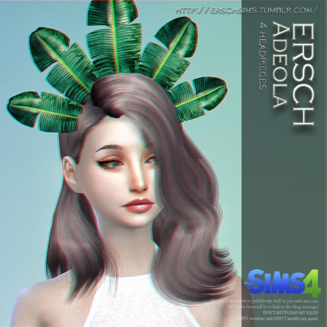 Sims 4 Adeola Headpieces at ErSch Sims