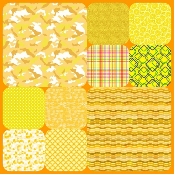 Sims 4 Collection 90 Yellow Pattern at Annett’s Sims 4 Welt