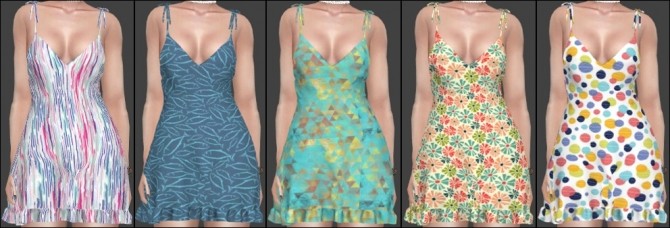 Sims 4 Elliesimple Spring Dress Recolors at Annett’s Sims 4 Welt
