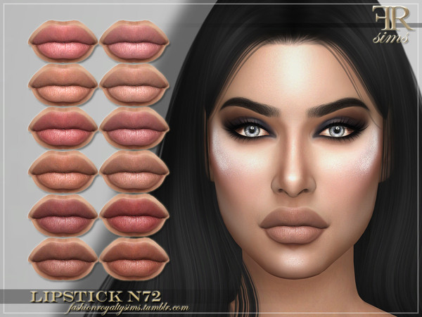 Sims 4 FRS Lipstick N72 by FashionRoyaltySims at TSR
