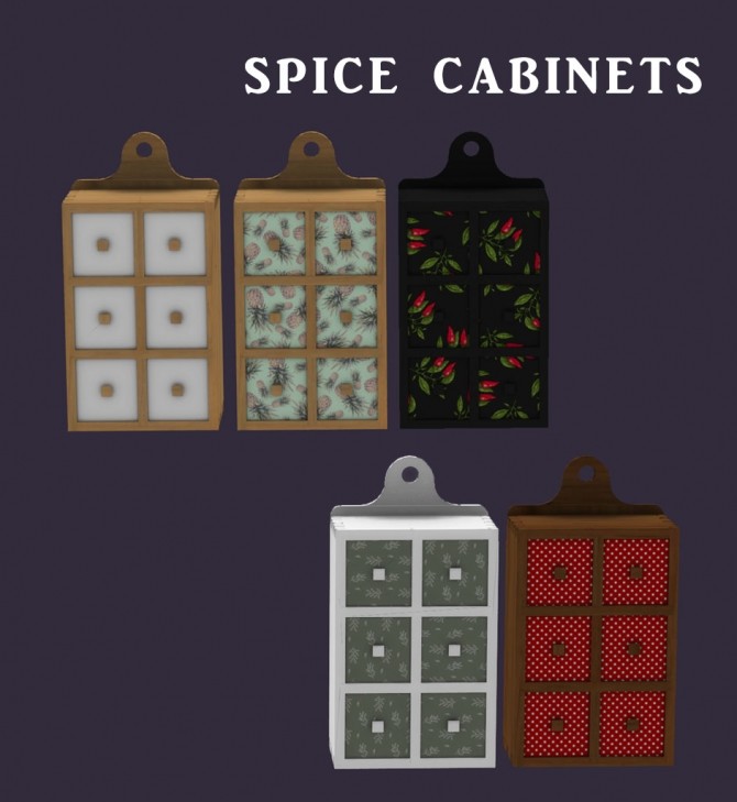 Sims 4 Spice Cabinets at Leo Sims
