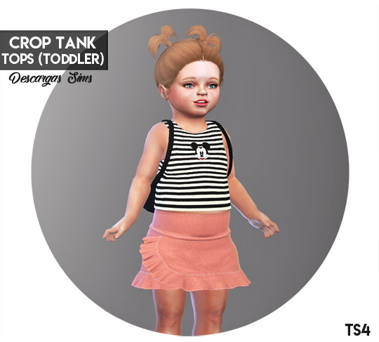Sims 4 Crop Tank Tops (Toddler) at Descargas Sims
