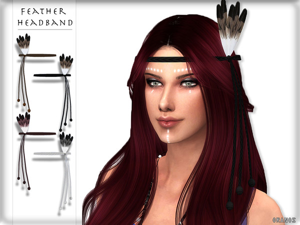 Sims 4 Feather Headband by OranosTR at TSR