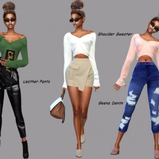 Chisami High Waist Jeans at Lumy Sims » Sims 4 Updates