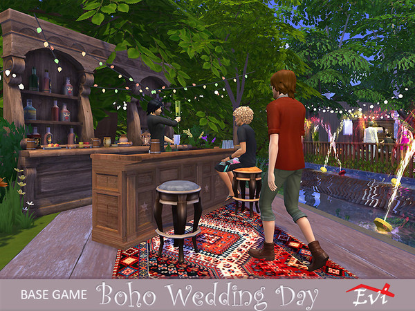 Sims 4 Boho wedding venue by evi at TSR