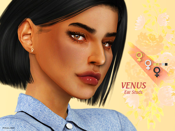 Sims 4 Venus Earstuds by Pralinesims at TSR