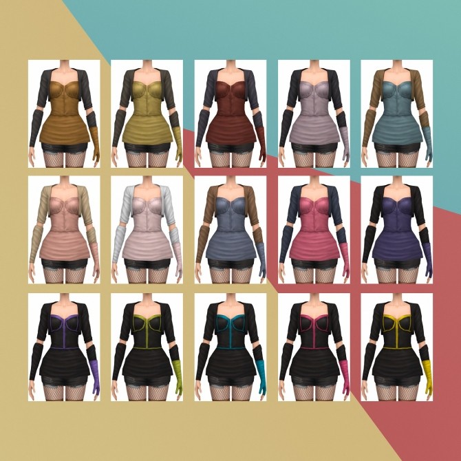 Sims 4 Show Stopper Glam Bustier S3 Conversion at Busted Pixels