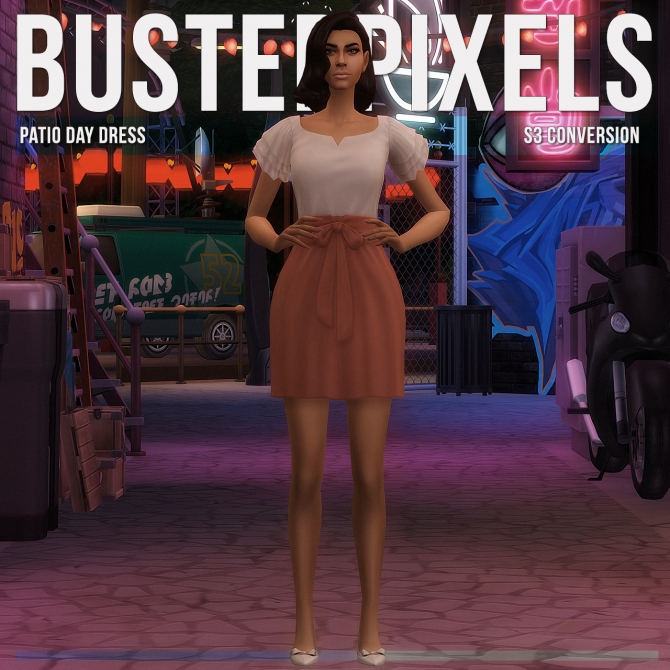 Outdoor Living Patio Day Dress S3 Conversion at Busted Pixels » Sims 4 ...