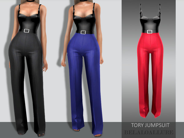 Sims 4 Tory jumpsuit by Belaloallure at TSR