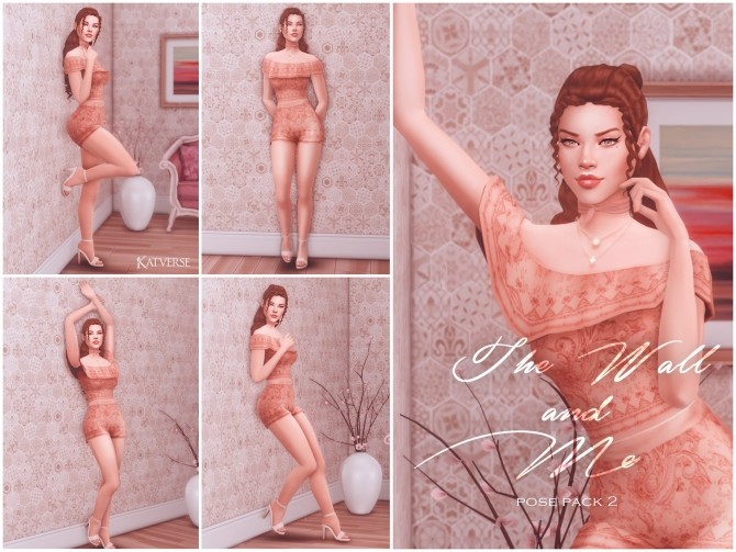Sims 4 The Wall and Me Pose Pack 2 at Katverse