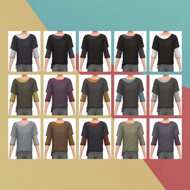 Sims 4 Everyday Layered Tee S3 Conversion at Busted Pixels