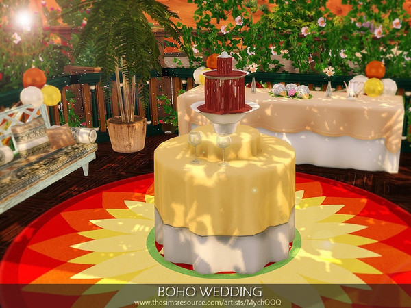 Sims 4 Boho Wedding by MychQQQ at TSR