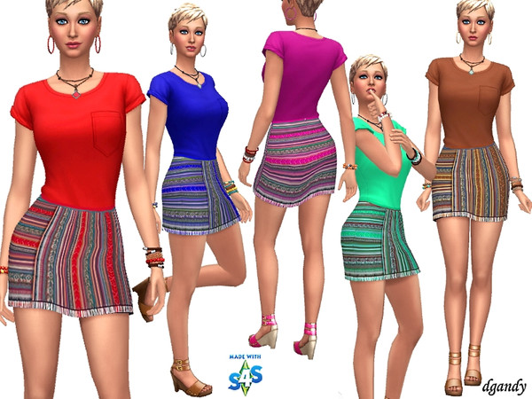Sims 4 Boho Skirt 201904 07 by dgandy at TSR