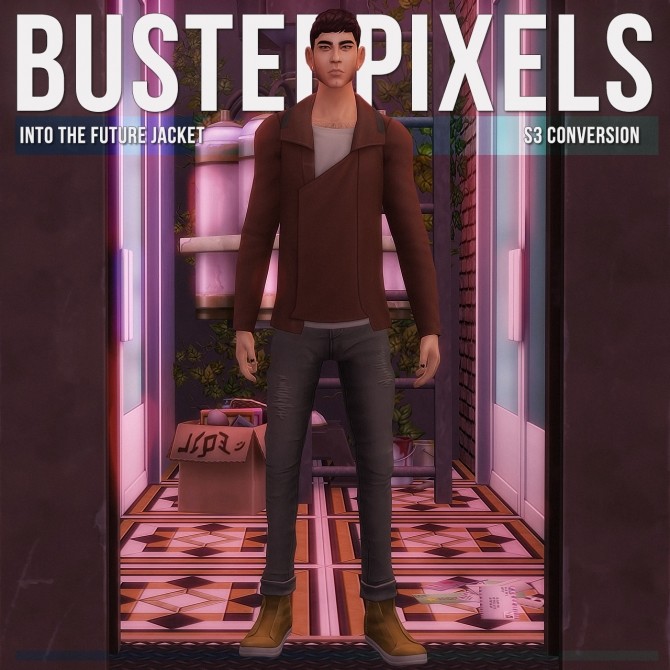 Sims 4 Into The Future Jacket S3 Conversion at Busted Pixels