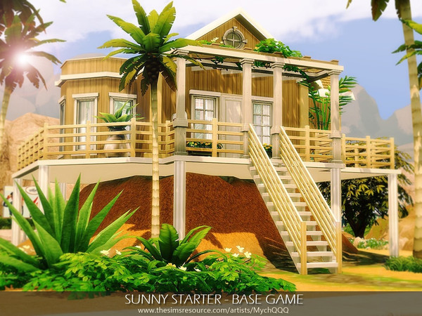 Sims 4 Sunny Starter house by MychQQQ at TSR