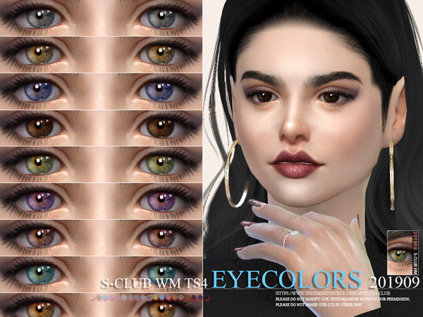 Sims 4 Eyecolors 201909 by S Club WM at TSR