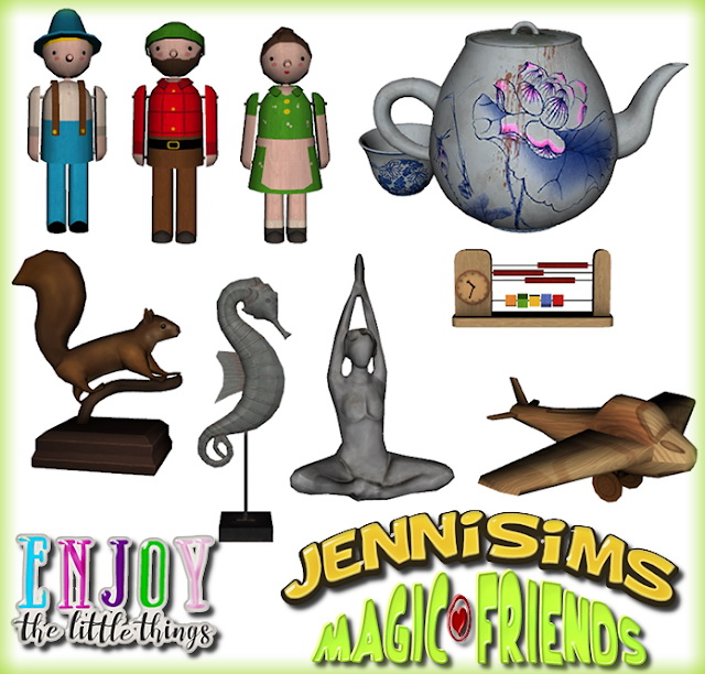 Sims 4 Magic Friends Decorative set 9 Items at Jenni Sims
