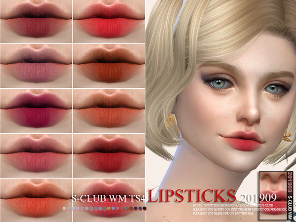 Sims 4 Lipstick 201909 by S Club WM at TSR