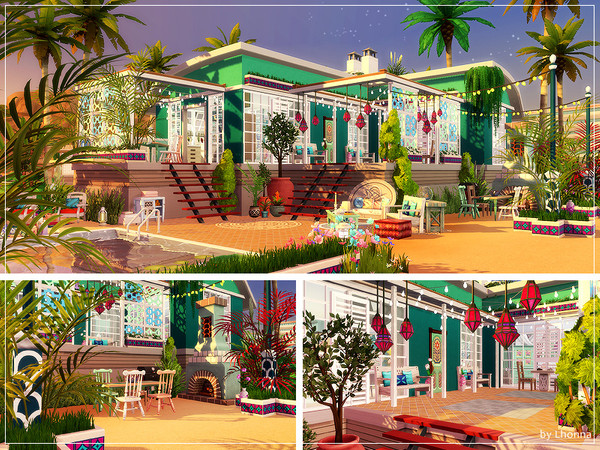 Sims 4 Boho Beach Cabin by Lhonna at TSR