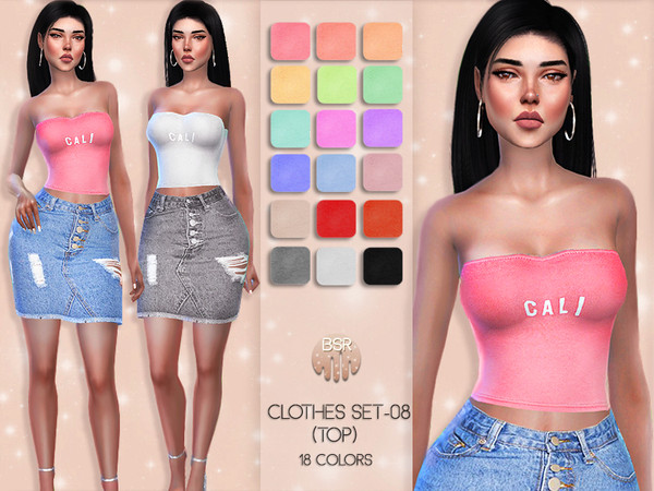 Sims 4 Clothes SET 08 TOP BD46 by busra tr at TSR