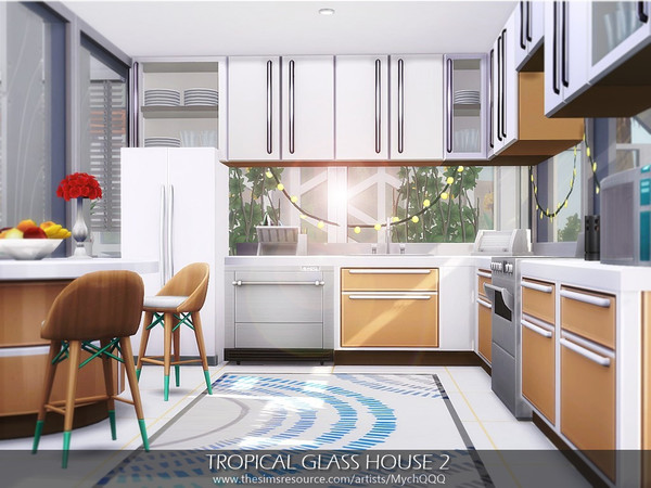 Sims 4 Tropical Glass House 2 by MychQQQ at TSR