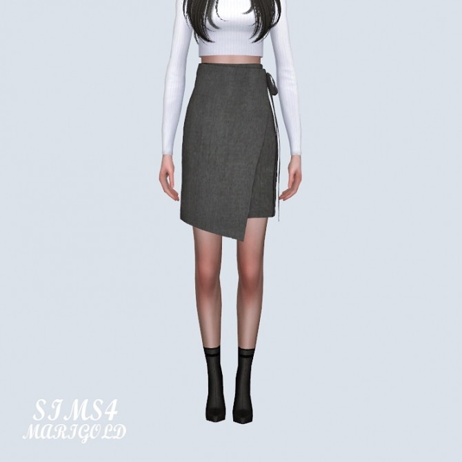 Sims 4 MG Wrap Midi Skirt (P) at Marigold