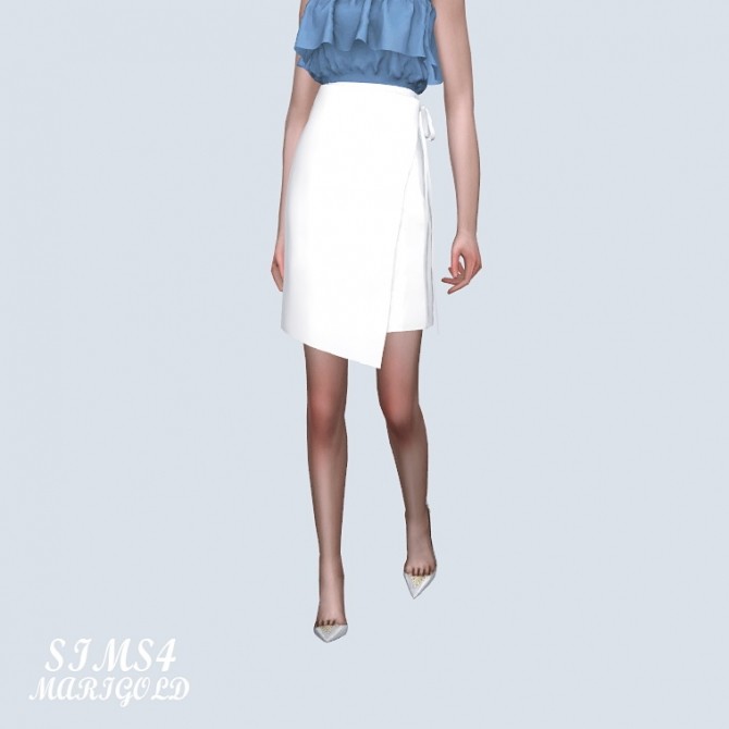 Sims 4 MG Wrap Midi Skirt (P) at Marigold