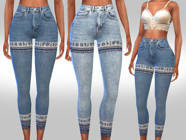 Sims 4 Boho Inspired Style Jeans by Saliwa at TSR