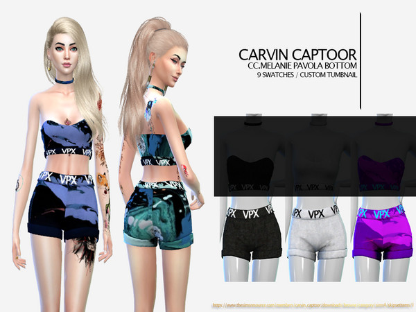 Sims 4 Melanie pavola shorts by carvin captoor at TSR