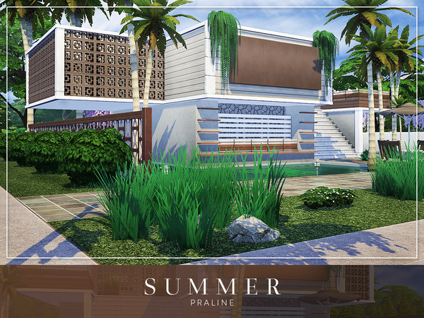 Sims 4 Summer house by Pralinesims at TSR