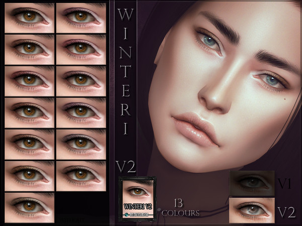 Sims 4 Winteri Eyeshadow V2 by RemusSirion at TSR