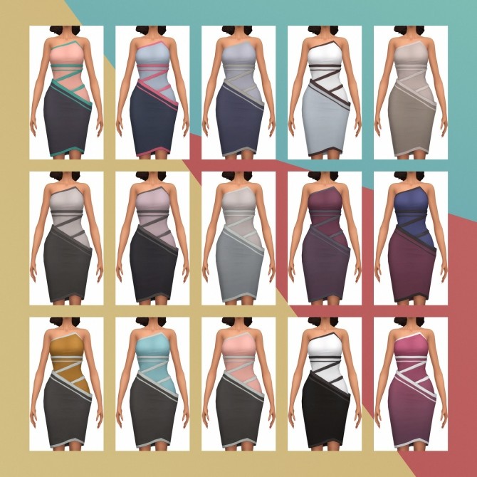 Sims 4 Late Night Dress Chic Pocket S3 Conversion at Busted Pixels
