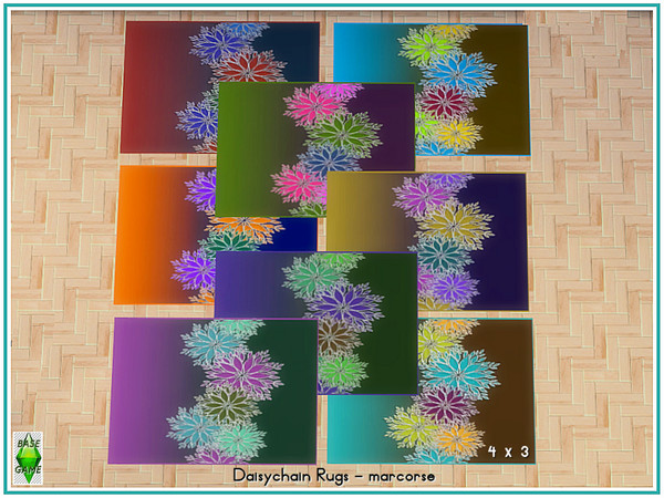 Sims 4 Daisychain Rugs by marcorse at TSR